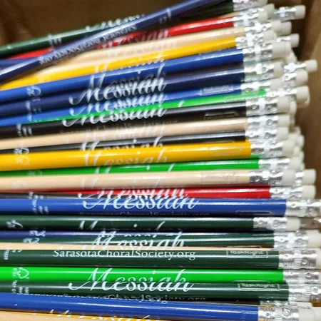 group of imprinted pencils