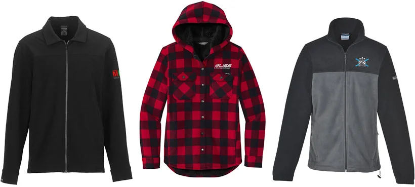 Storm Creek Challenger Jacket  //  Eddie Bauer Sherpa-Lined Fleece Shirt Jacket  //  Columbia Full-Zip Fleece Jacket