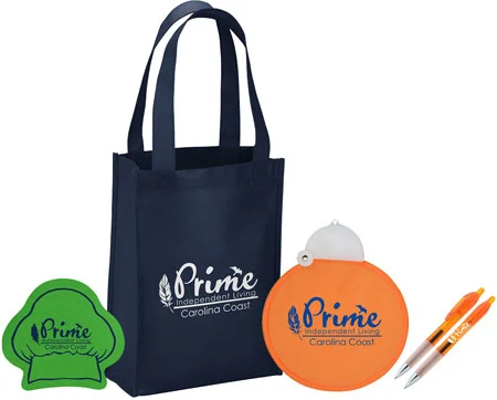 Jar Opener – Chef’s Hat // Payson Mini Tote // Twist and Chill Fan with Lanyard // Bic® Intensity Clic Gel Pen