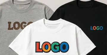 high quality t-shirts printed with logos