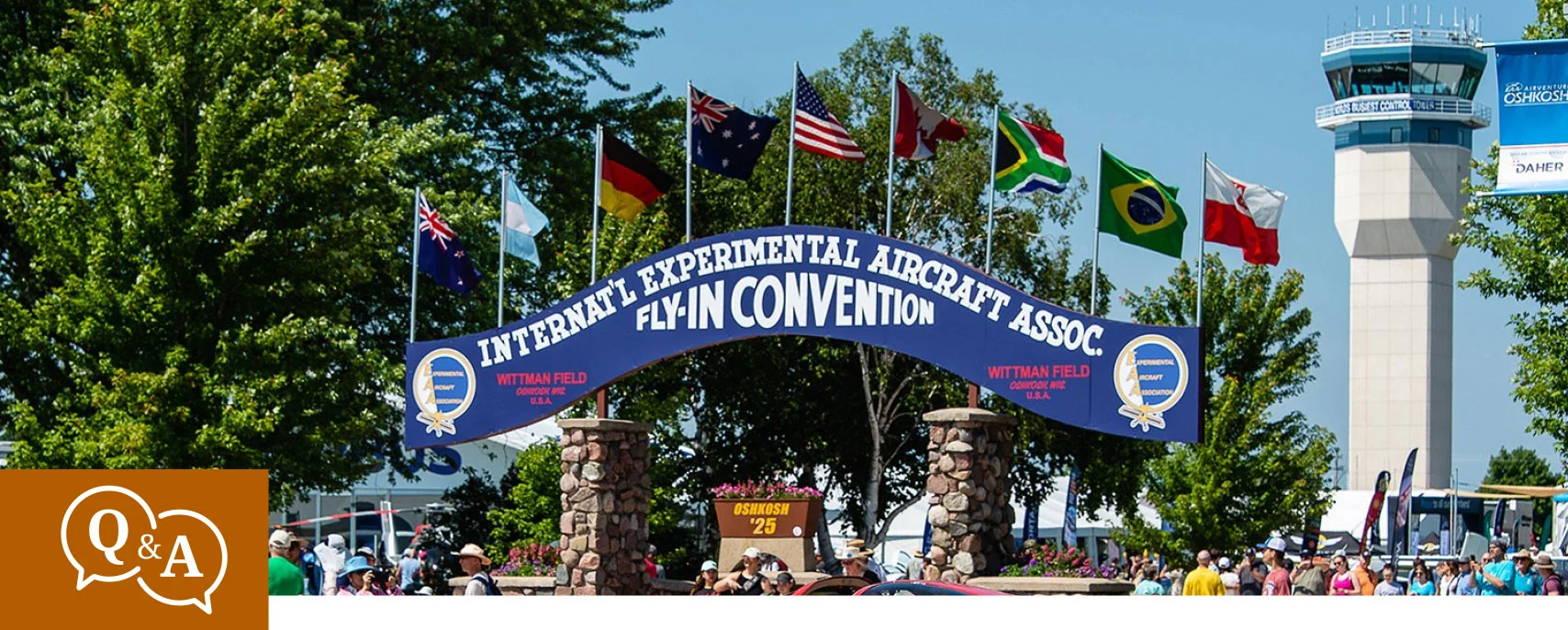 internat'l experimental aircraft association fly-in convention sign