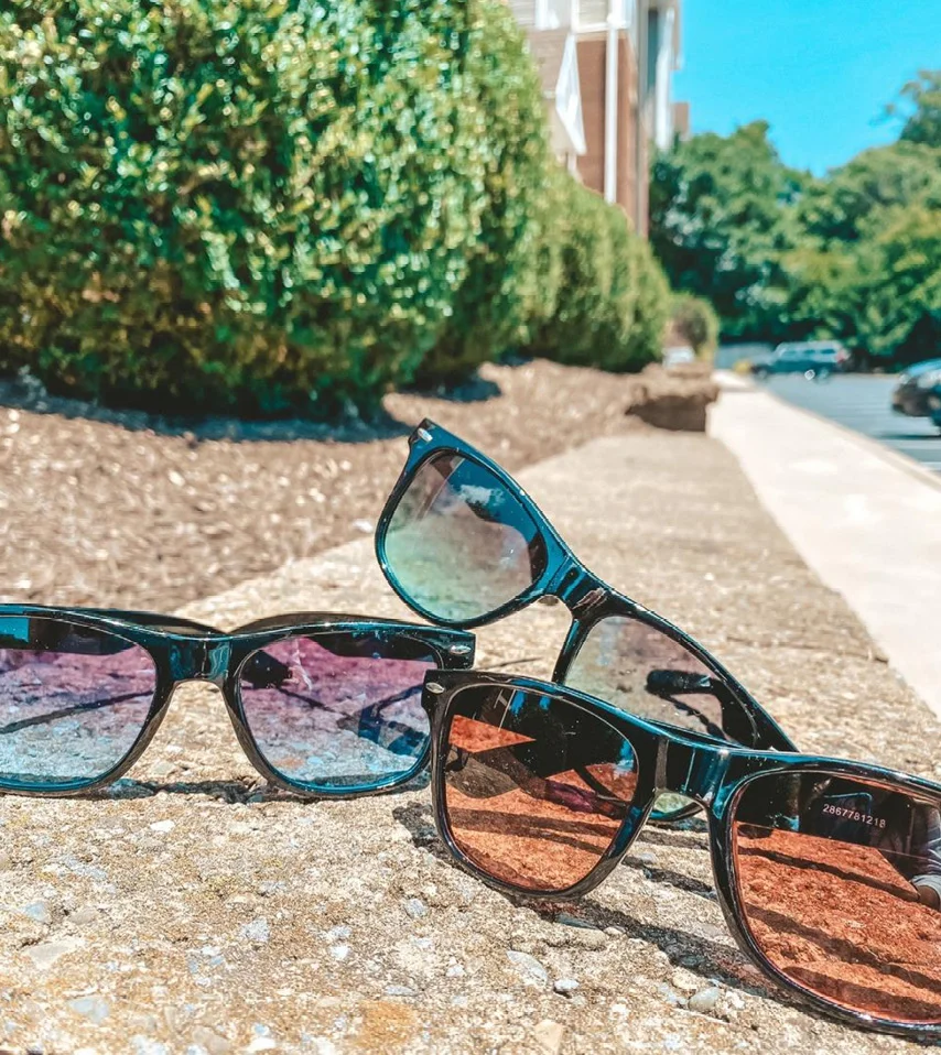 group of risky business gradient lens sunglasses