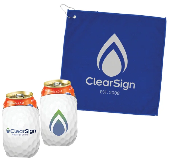 Sports Action Pocket Can Holder  //  Microfiber Golf Towel