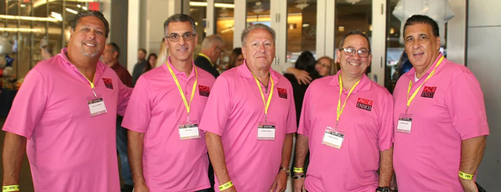 Ace Endico's trade show team dressed in matching shirts