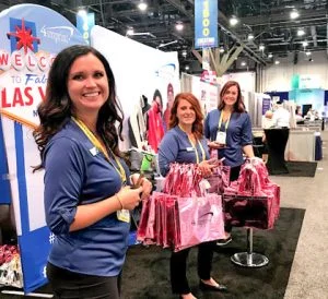 Ace Endico's trade show team dressed in matching shirts