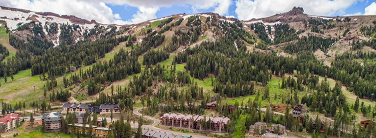 panoramic image of kirkwood mountain resort community