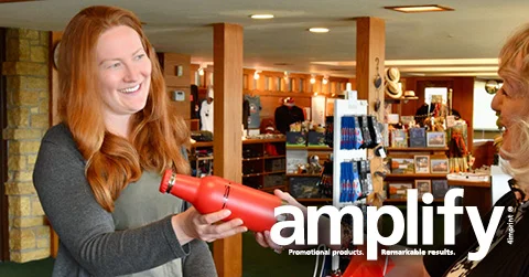 Tablet showing newest edition of amplify magazine.