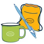 Illustration of promotional products
